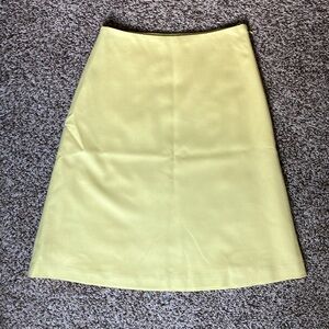Vintage Lanvin Paris yellow wool / cashmere A line skirt